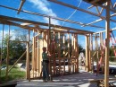 Garage truss going up * 1152 x 864 * (352KB)